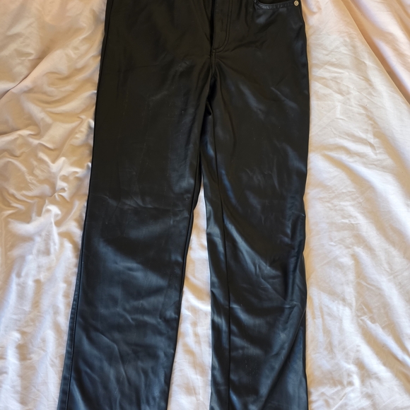 Black Satin Pants - Picture 1 of 3